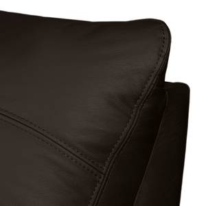 Fauteuil Luzzi donkerbruin echt leer