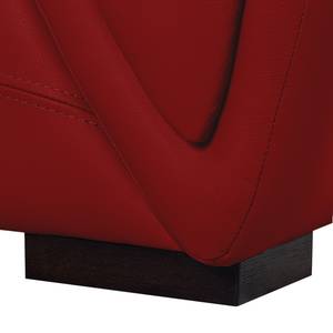 Fauteuil Luzzi Cuir véritable rouge