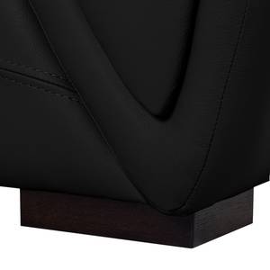 Fauteuil Luzzi Cuir véritable noir