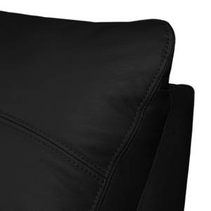 Fauteuil Luzzi Cuir véritable noir