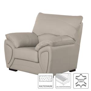 Fauteuil Luzzi Cuir véritable taupe