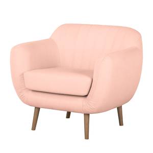 Fauteuil Maila II roze geweven stof - Pastel abrikoos