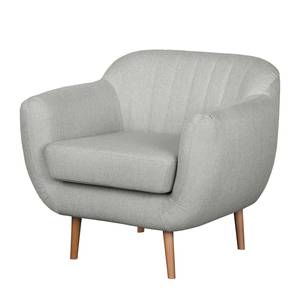 Fauteuil Maila III geweven stof - Lichtgrijs