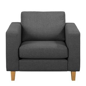 Bankstellen 3-, 2-zits, fauteuil MAISON geweven stof - Geweven stof Inas: Donkergrijs