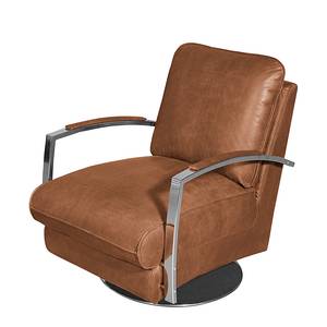 Fauteuil Marques II Cuir véritable - Cognac