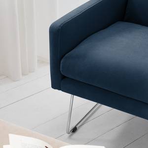 Fauteuil Maximus Velours - Bleu jean