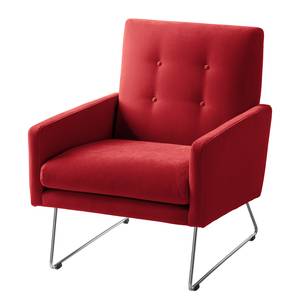 Fauteuil Maximus fluweel - Rood