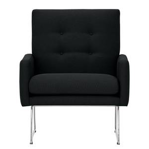 Fauteuil Maximus geweven stof Stof Floreana: Antraciet