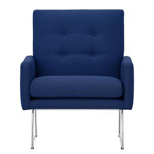 Fauteuil Maximus geweven stof Stof Floreana: Donkerblauw II