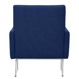 Fauteuil Maximus geweven stof Stof Floreana: Donkerblauw II