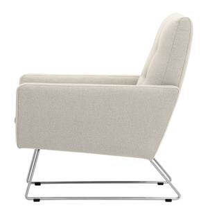 Fauteuil Maximus geweven stof Stof Naya: Lichtbeige