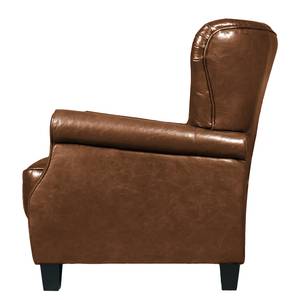 Fauteuil Meyford Cuir véritable - Marron