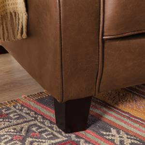 Fauteuil Meyford echt leer - bruin