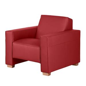 Fauteuil Midar rood echt leer