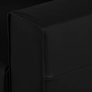 Fauteuil Midar Cuir véritable noir