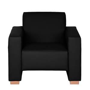 Fauteuil Midar XXL Cuir véritable noir