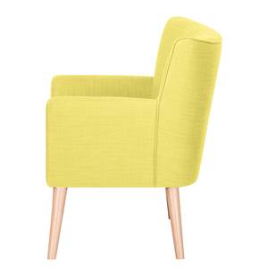 Fauteuil Mikkel geweven stof - Geel