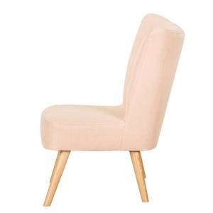 Fauteuil Oona I Tissu Beige - Couleur pastel abricot