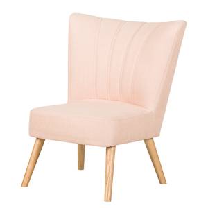 Fauteuil Oona II geweven stof beige - Pastel abrikoos