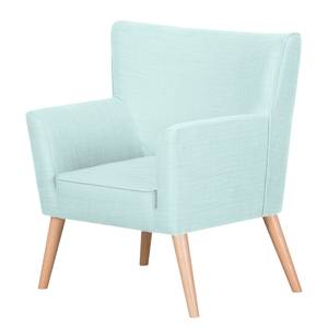 Fauteuil Mikkel Tissu - Bleu acier