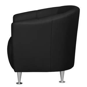 Fauteuil Minga Cuir véritable - Noir