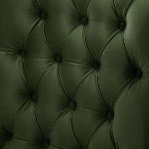 Fauteuil à oreilles Miscol Velours - Vert vieilli - Sans repose-pieds