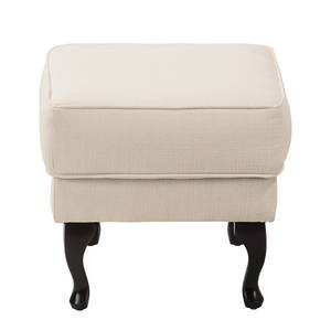 Ohrensessel Miscol geweven stof - Beige - Mit Hocker