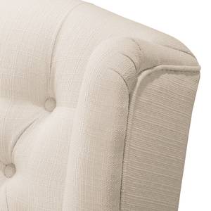 Ohrensessel Miscol geweven stof - Beige - Mit Hocker