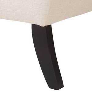 Ohrensessel Miscol geweven stof - Beige - Mit Hocker