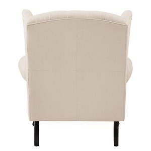 Fauteuil à oreilles Miscol Tissu - Beige - Sans repose-pieds