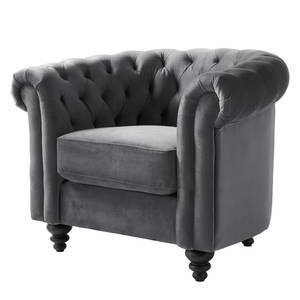 Fauteuil Missoula microvezel Donkergrijs