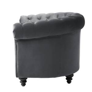 Fauteuil Missoula microvezel Donkergrijs