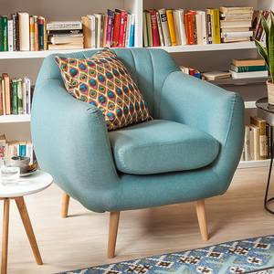 Fauteuil Molly Tissu bleu gris