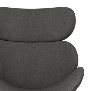 Fauteuil Montola structuurstof - Donkergrijs - Zilver