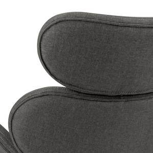 Fauteuil Montola Tissu structuré - Gris foncé - Noir