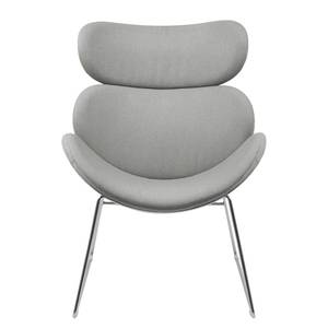 Fauteuil Montola Tissu Gris clair - Argenté