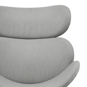 Fauteuil Montola Tissu Gris clair - Argenté