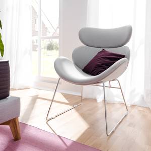 Fauteuil Montola geweven stof - lichtgrijs - Zilver