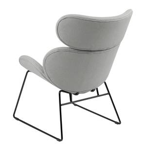 Fauteuil Montola Tissu Gris clair - Noir