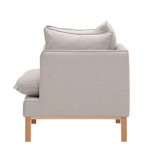 Fauteuil Sulviken geweven stof - Stof Mera: Beige-Grijs