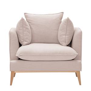 Fauteuil Sulviken geweven stof - Stof Dona: Beige-Roze