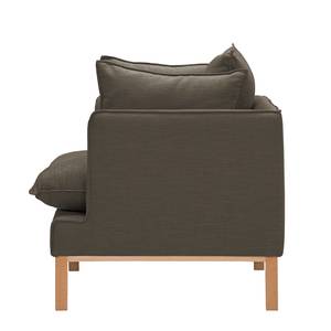 Fauteuil Sulviken geweven stof - Stof Mera: Bruin-Grijs