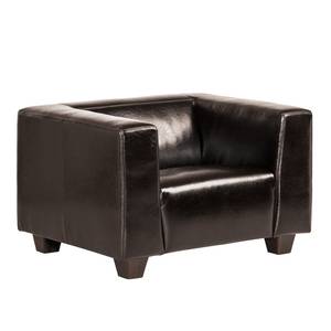 Fauteuil Nespolo Cuir synthétique marron foncé