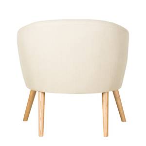 Fauteuil Ida III geweven stof beige - Crème