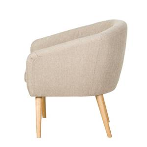 Fauteuil Ida I geweven stof beige