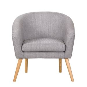 Fauteuil Ida II geweven stof beige - Grijs