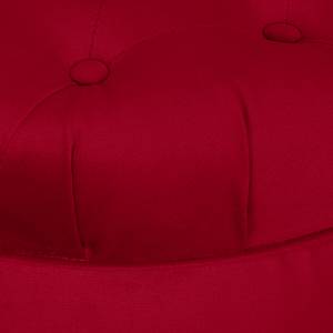 Fauteuil New Mill Microfibre - Rouge rubis - Avec repose-pieds