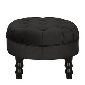 Fauteuil New Mill Microfibre - Noir - Avec repose-pieds