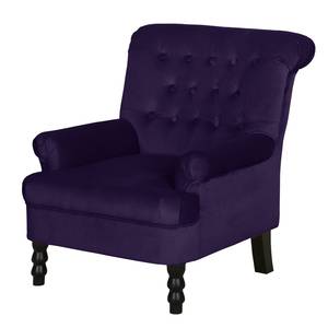 Fauteuil New Mill Microfibre - Violet foncé - Avec repose-pieds