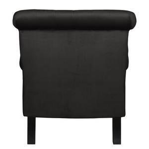 Fauteuil New Mill Microfibre - Noir - Avec repose-pieds